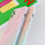 Coque iPhone Texture Marbre Coloré