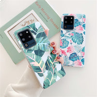 Coque Samsung Galaxy Laser Fleurs & Feuilles